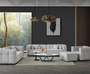 Murray 3-Seater Sofa In Luxurious Putty Boucle Fabric - Contemporary Chesterfield Design - UK Luxury Furniture